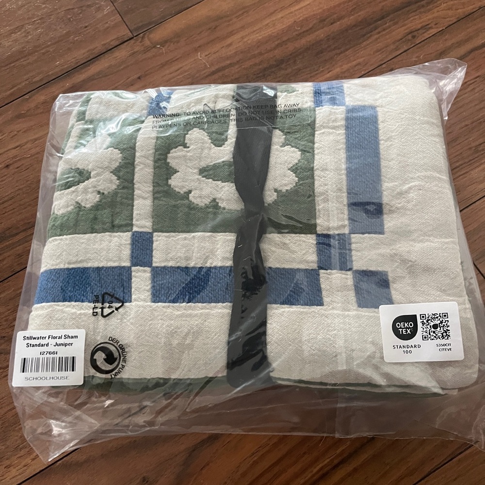 NWT Schoolhouse Electric Stillwater Pillow Sham 100% Cotton (x2) - Picture 2 of 5